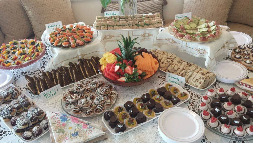 Catering spread prepared by the Aloha kitchen