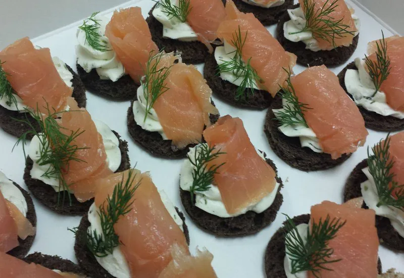 Catering spread prepared by the Aloha kitchen