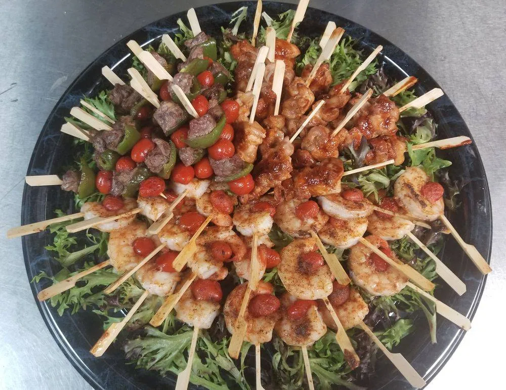 Catering spread prepared by the Aloha kitchen