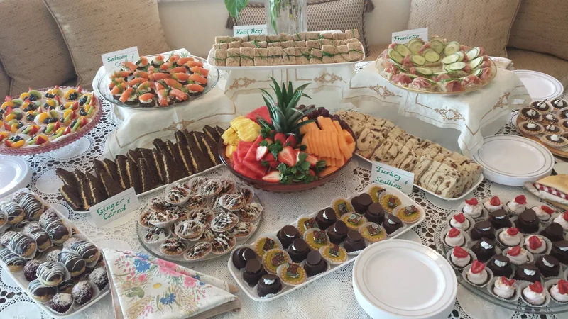 Catering spread prepared by the Aloha kitchen