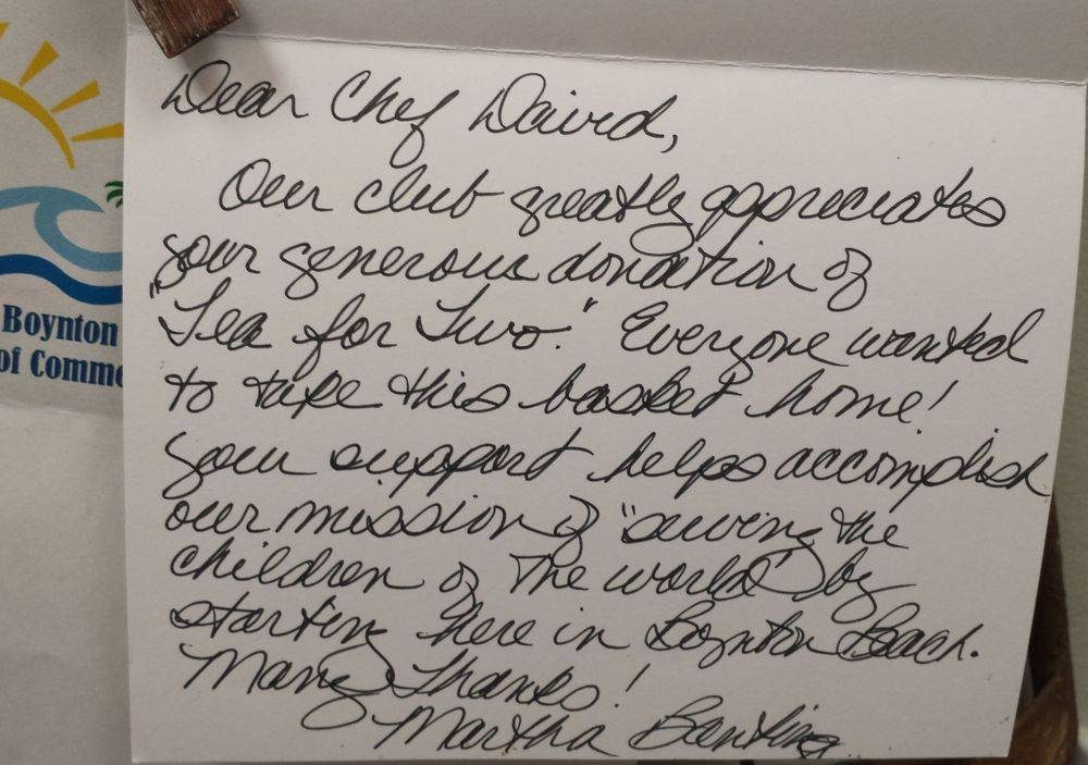 Handwritten thank-you letter from the Literacy Coalition