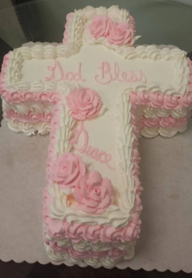 Baptism and communion cake by Aloha Bakery