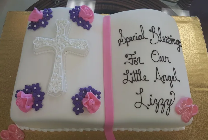 Baptism and communion cake by Aloha Bakery
