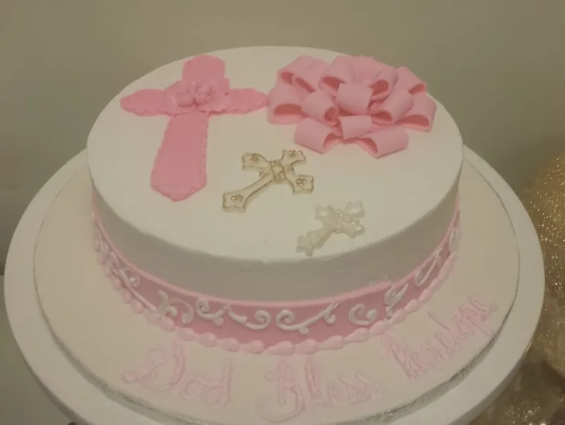 Baptism and communion cake by Aloha Bakery