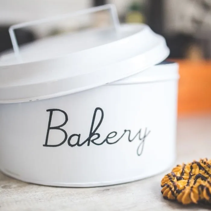 Boxed bakery items ready to take home