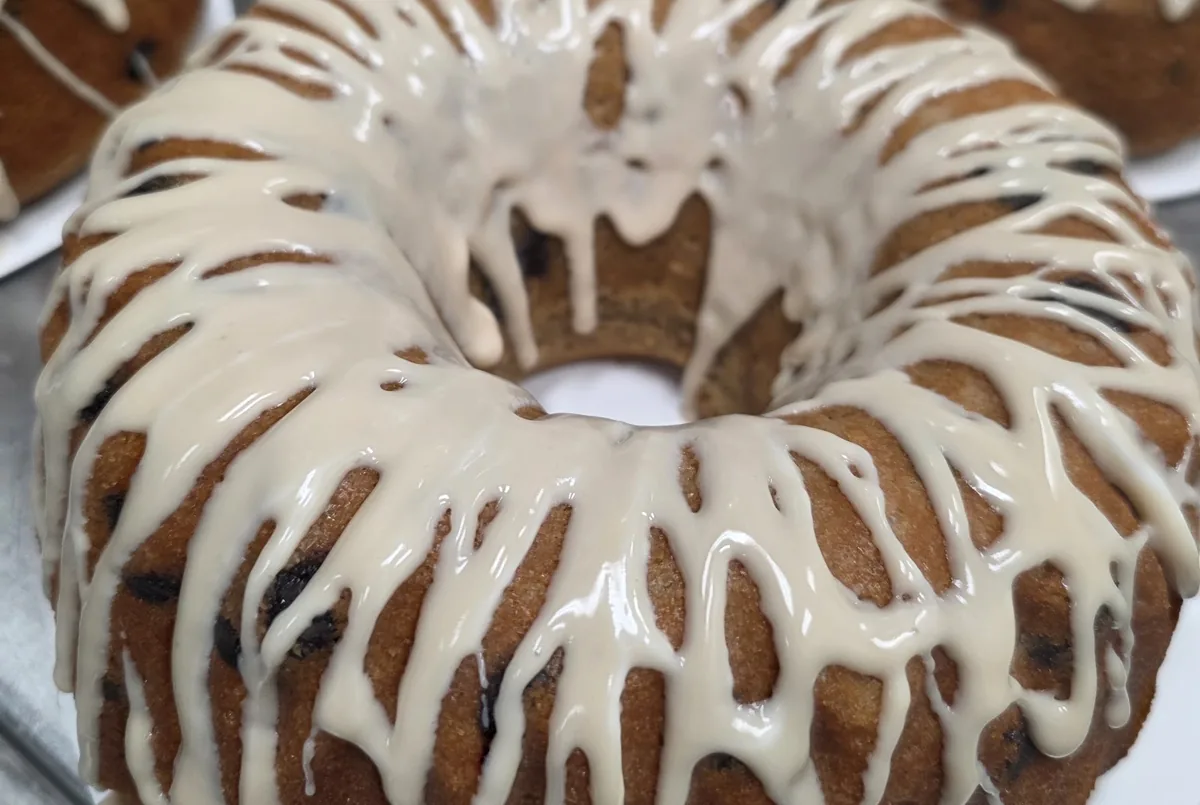A glazed bundt cake from the Aloha bakery